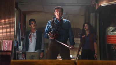 Постер 1 серии 1 сезона сериала «Эш против Зловещих мертвецов»